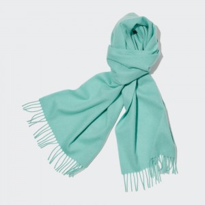 UNIQLO 100pct Cashmere Scarf Grønn | 35JLMEHYI