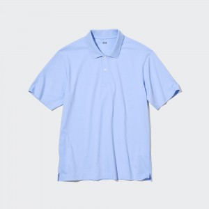 UNIQLO Airism Polo Shirt Blå | 98BFSUPMQ