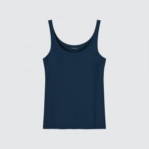 UNIQLO Airism Sleeveless Bra Top Marineblå | 18GAXDIVQ