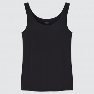 UNIQLO Airism Sleeveless Bra Top Svarte | 86XDBSFAP