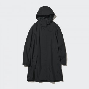 UNIQLO Blocktech Coat Svarte | 09QJMKIHD