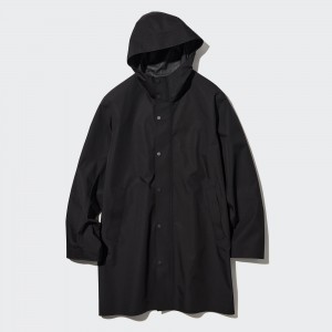 UNIQLO Blocktech Coat Svarte | 14CLGYFAW