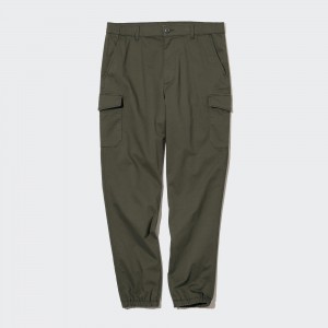 UNIQLO Cargo Jogger Trousers Long Olivengrønne | 04CKNXMVW