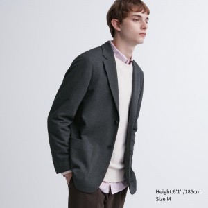 UNIQLO Comfort Blazer Jacket Mørke | 58TYFPRAG