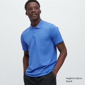 UNIQLO Dry Ex Polo Shirt Blå | 30NLQKWSC