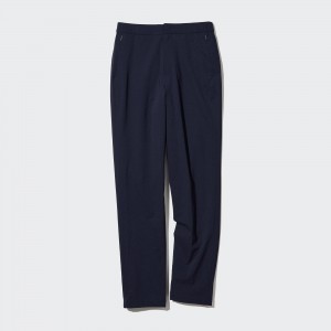 UNIQLO Heattech Warm Lined Trousers Long Marineblå | 40OCHUGXY