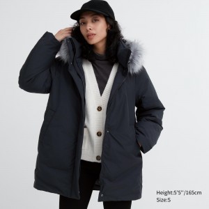 UNIQLO Hybrid Down Coat Svarte | 09RCSTIGU