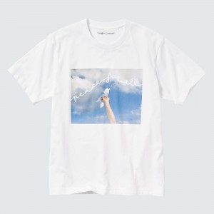 UNIQLO Peace For All Graphic T-Shirt Cristina De Middel Hvite | 37LOXKFGP