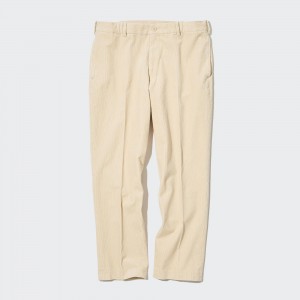 UNIQLO Smart Corduroy Ankle Length Trousers Natural | 47HKVAMIU