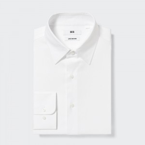 UNIQLO Super Non Iron Regular FiT-Shirt Regular Collar Hvite | 93UYXRCMV