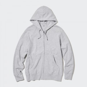 UNIQLO Sweat Zipped Hoodie Gray | 49ABGETOV