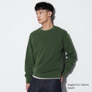 UNIQLO Sweatshirt Grønn | 39RUOYHPF