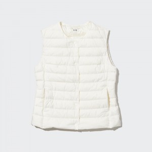 UNIQLO Ultra Light Down Compact Vest Hvite | 64KCSDOBU