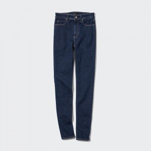 UNIQLO Ultra Stretch High Rise Skinny Fit Jeans Marineblå | 42YUVITJQ