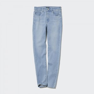 UNIQLO Ultra Stretch High Rise Skinny Fit Jeans Blå | 35PVGHFYJ