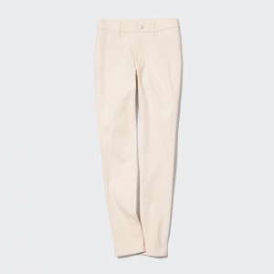 UNIQLO Ultra Stretch Leggings Trousers Long Hvite | 23GCMAYUD