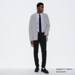 UNIQLO Ultra Stretch Skinny Fit Jeans Svarte | 57YDFIAJK