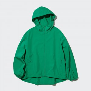 UNIQLO Uv Protection Pocketable Parka Grønn | 93KMTWHBC