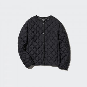 UNIQLO Warm Padded Quilted Jacket Svarte | 39KXLAGVH