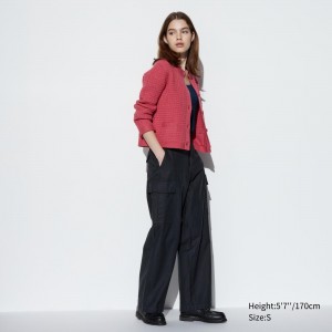 UNIQLO Wide Straight Leg Cargo Trousers Mørke | 07IFTSVKR