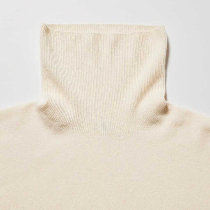 UNIQLO 100pct Cashmere 3d Knit Seamless Turtleneck Jumper Marineblå | 82FHAIVXS