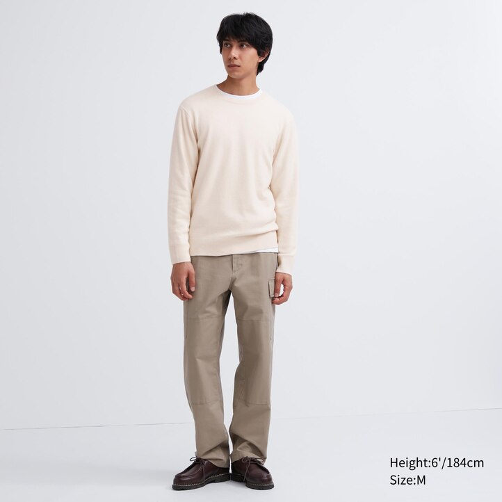 UNIQLO 100pct Cashmere Crew Neck Jumper Brune | 54FVMBKCU