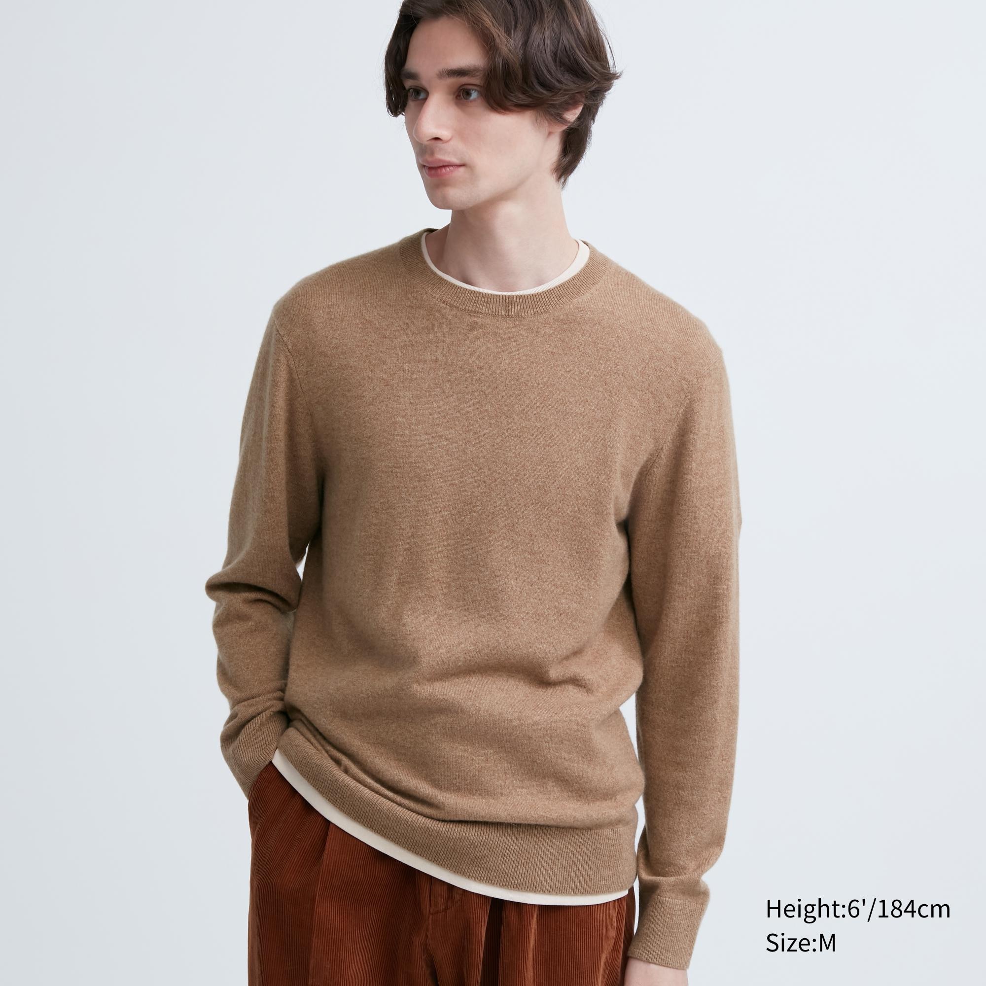 UNIQLO 100pct Cashmere Crew Neck Jumper Brune | 54FVMBKCU