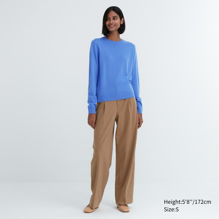 UNIQLO 100pct Cashmere Crew Neck Jumper Grønn | 92DMTJKQU