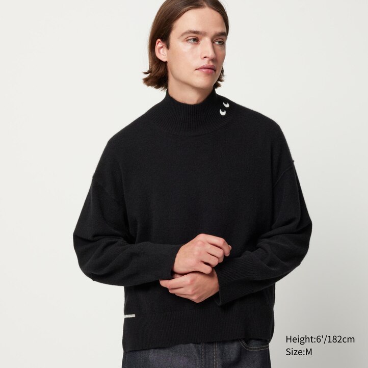 UNIQLO 100pct Cashmere High Neck Jumper Svarte | 97OHVUKAE