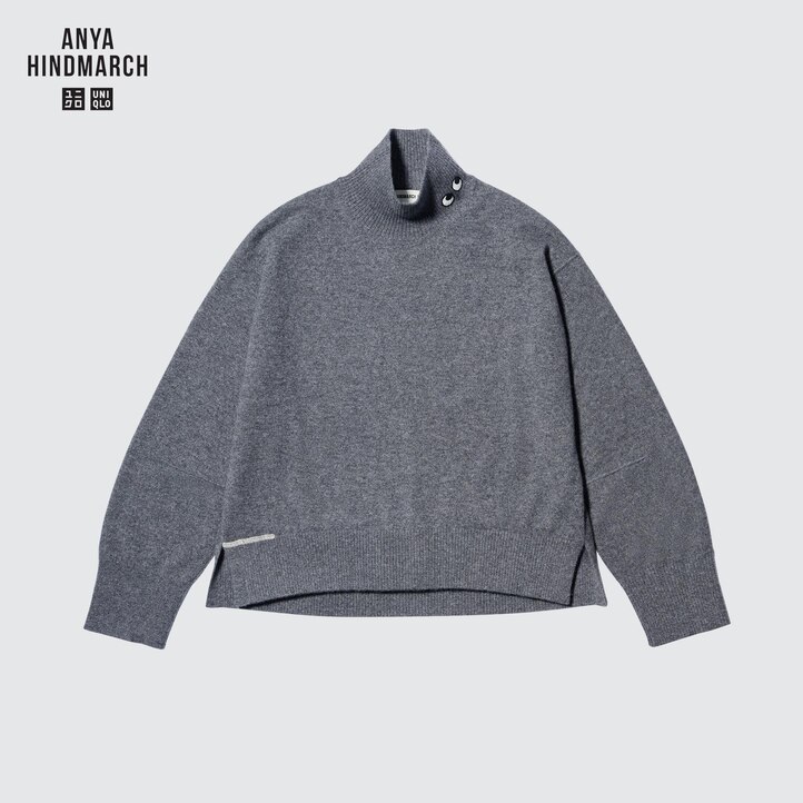 UNIQLO 100pct Cashmere High Neck Jumper Svarte | 97OHVUKAE