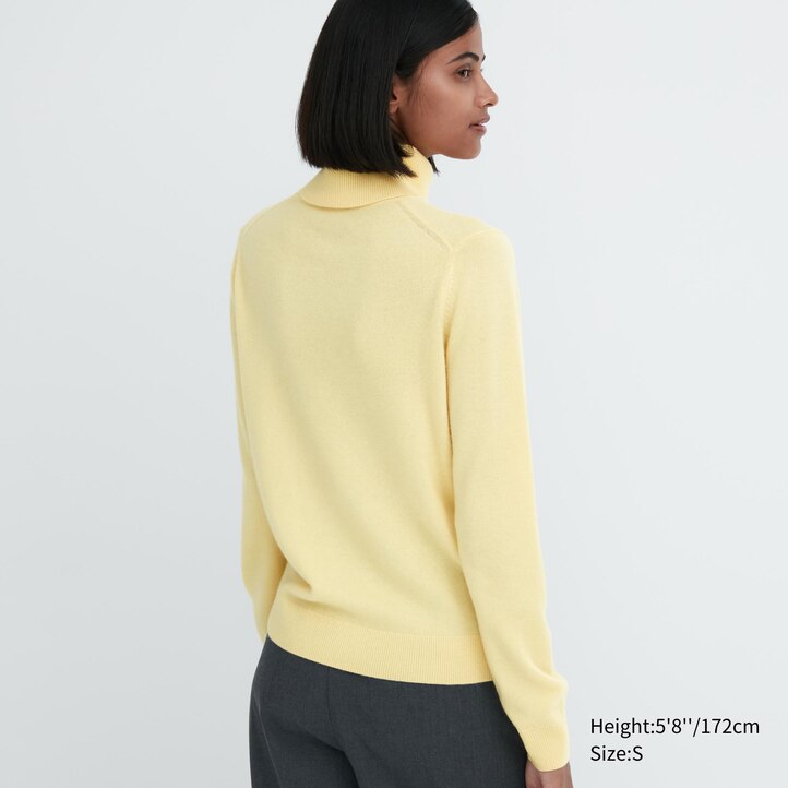 UNIQLO 100pct Cashmere Turtleneck Jumper Blå | 16JNGBVLS