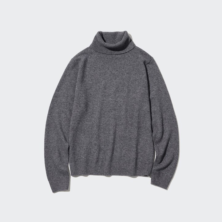 UNIQLO 100pct Cashmere Turtleneck Jumper Blå | 16JNGBVLS