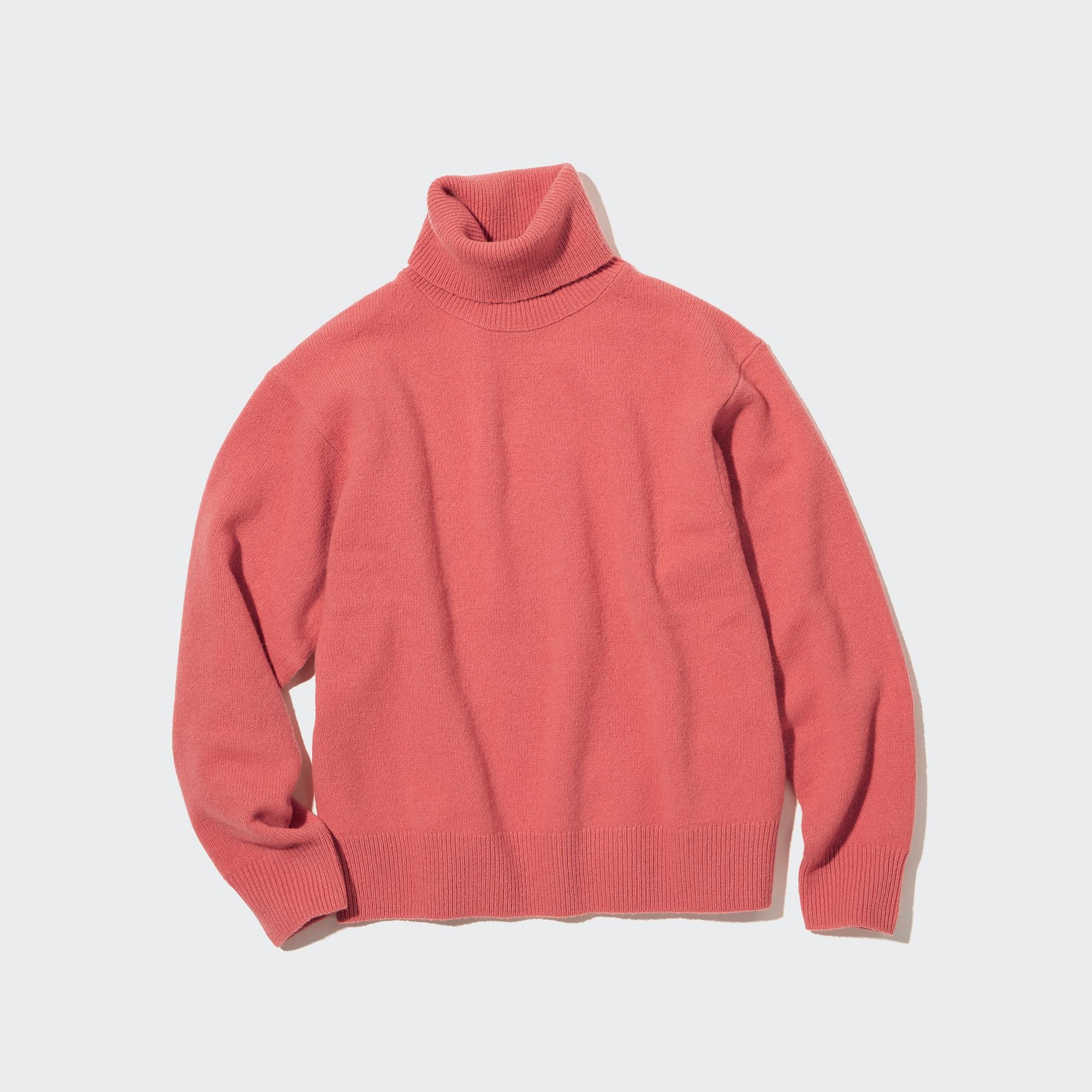 UNIQLO 100pct Lambswool Turtleneck Jumper Rosa | 59XHVIKUR