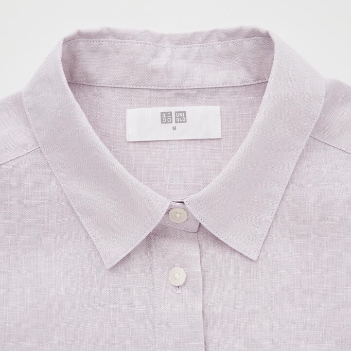 UNIQLO 100pct Premium Linen Long Sleeved Shirt Hvite | 31TENZOKS