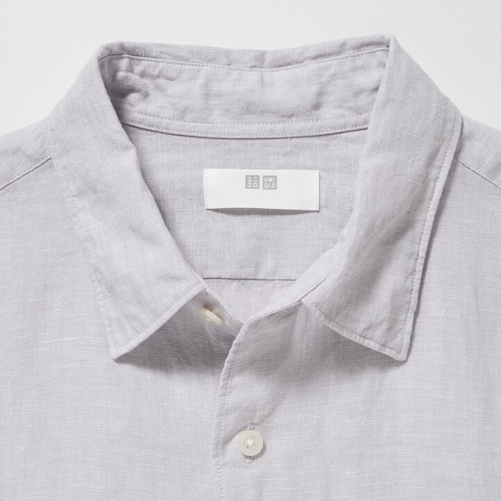 UNIQLO 100pct Premium Linen Regular FiT-Shirt Regular Collar Lyse Grønn | 02KXULYAN