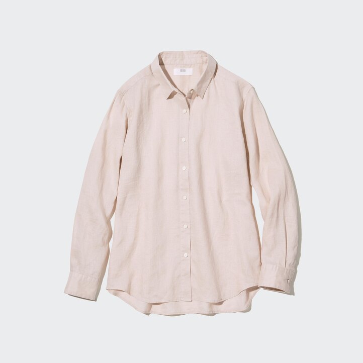 UNIQLO 100pct Premium Linen Shirt Grønn | 03LRYXDEI