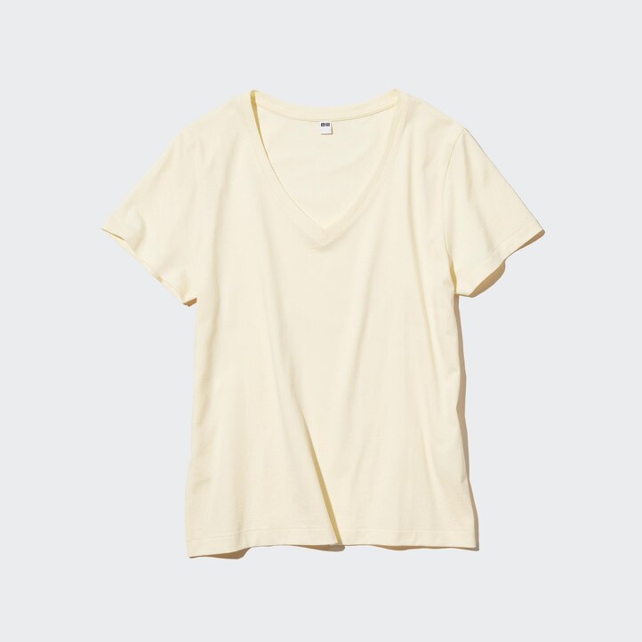 UNIQLO 100pct Supima Cotton V Neck T-Shirt Grønn | 58FKWBCVG