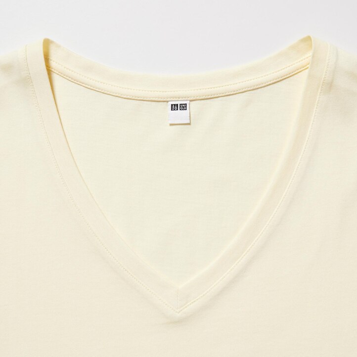 UNIQLO 100pct Supima Cotton V Neck T-Shirt Grønn | 58FKWBCVG