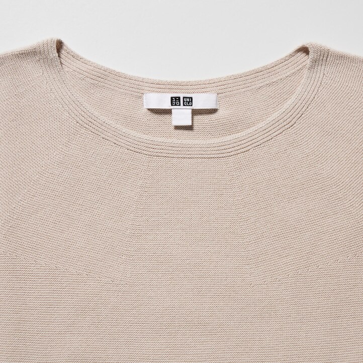 UNIQLO 3d Knit Seamless Cotton Crew Neck Jumper Hvite | 94WQHDSJB