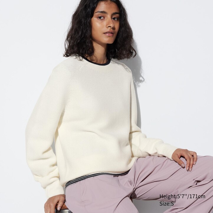 UNIQLO 3d Knit Seamless Crew Neck Jumper Rosa | 15FXLQHVC