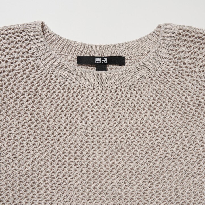 UNIQLO 3d Knit Seamless Mesh Crew Neck Jumper Hvite | 09CNEWARQ