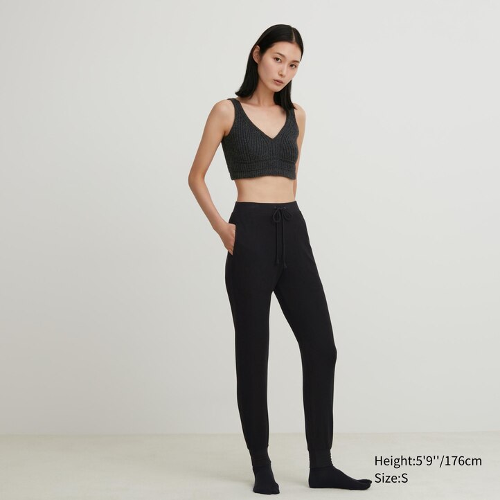 UNIQLO 3d Knit Seamless Ribbed Bra Mørke | 80YPWCJSB