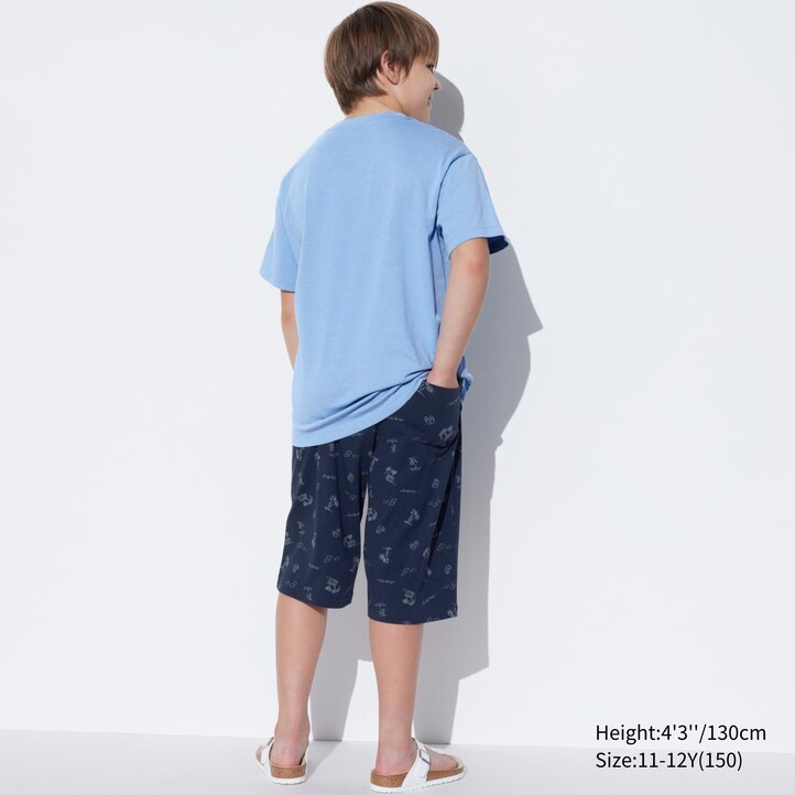 UNIQLO Airism Cotton Blend Beach Print Lounge Set Mørke | 07IMSWEKL