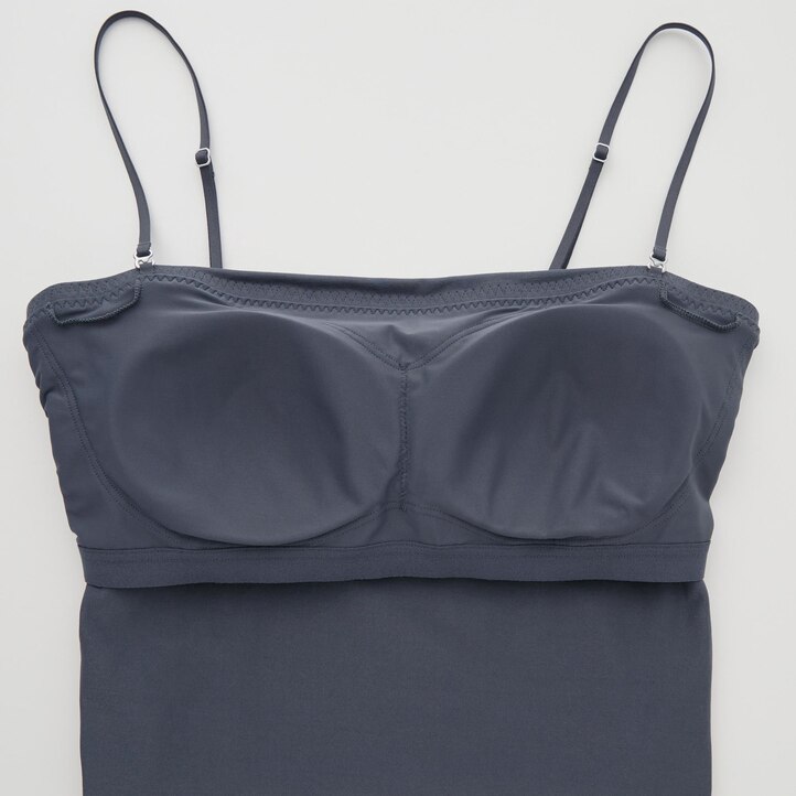 UNIQLO Airism Cotton Cropped Bra Tube Top Gray | 92YEKHGDI