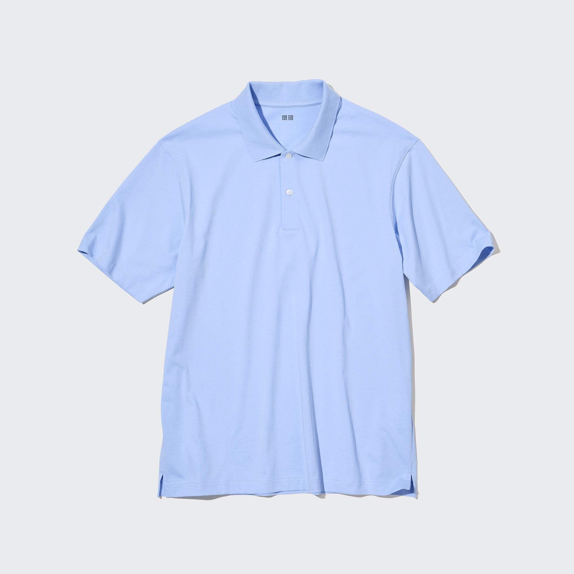 UNIQLO Airism Polo Shirt Blå | 98BFSUPMQ