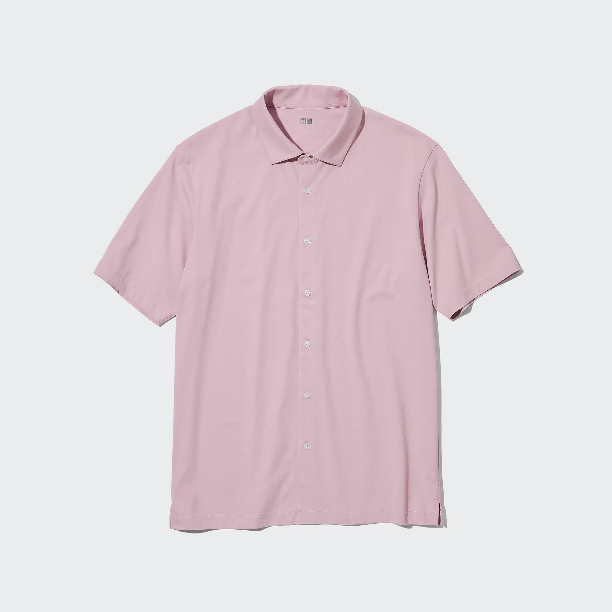 UNIQLO Airism Polo Shirt Open Collar Rosa | 65QDBRYNA