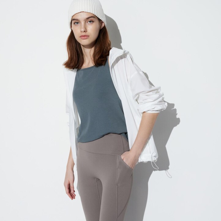 UNIQLO Airism Ultra Soft Leggings With Pockets Svarte | 17YAVFPOT