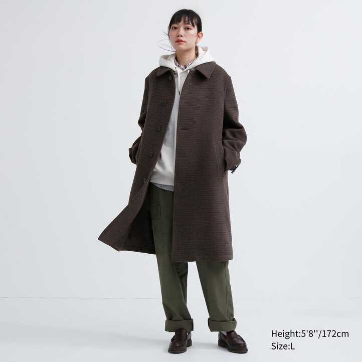 UNIQLO Balmacaan Coat Olivengrønne | 75QGHZAWP