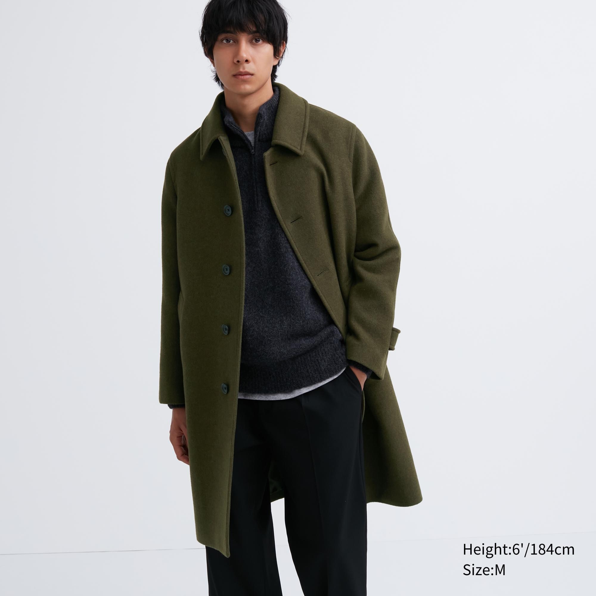 UNIQLO Balmacaan Coat Olivengrønne | 75QGHZAWP