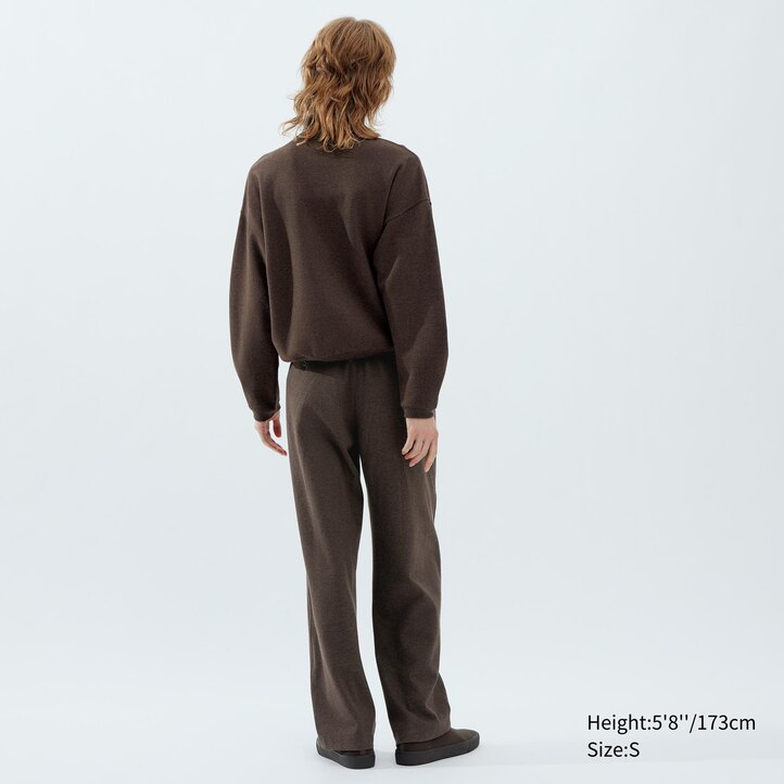 UNIQLO Brushed Jersey Trousers Mørke Brune | 51BWCNXFK